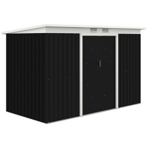 Outsunny Metal Garden Storage Shed Tool House with Sliding Door Spacious Layout & Durable Construction for Backyard, Patio, Lawn - 1 of 4