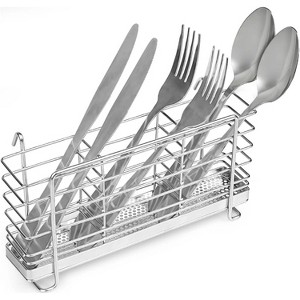 LunaLulinlk Utensil Holder, Stainless Steel Kitchen Utensil Drying Rack with 3 Compartments - 1 of 4
