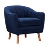 Grungis Chenille Accent Chairs,Living Room Chairs with Stitched Back and Solid Wood Legs,Comfy Chairs for Living Room,Bedroom - 3 of 4