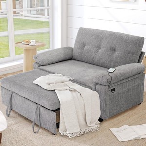 Vipbear 3-in-1 Convertible Sofa Bed, Pull Out Sleeper Sofa with USB Charging Station & Adjustable Backrest - 1 of 4