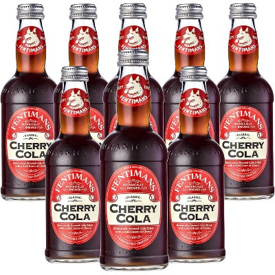 Fentimans Botanically Brewed Cherry Cola Sparkling Soda, 8 Pack, 9.3 fl oz Bottles – Premium Craft Soda/Mixer for Cocktails & Refreshing Drinks