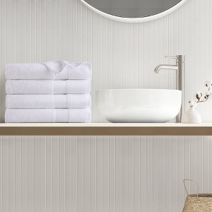 100% Premium Turkish Cotton Solid Color Bath Towel Set, Heavyweight High Absorbent Plushy & Durable Bath Towel - 1 of 4