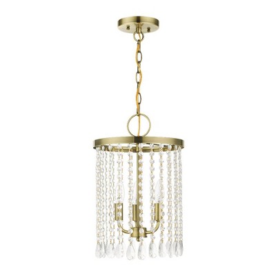 Livex Lighting Elizabeth 3 - Light Pendant in  Antique Brass