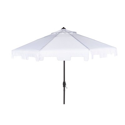 8.4' Round UV Resistant Zimmerman Market Umbrella White - Safavieh