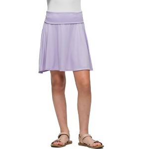 Girls Foldover Waist Flared Knee Length Skirt - 24sevenKid™ - 1 of 4