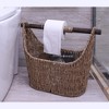 Wickerwise Seagrass Decorative Bathroom Basket – Handwoven Magazine Rack, Storage Organizer - 2 of 4
