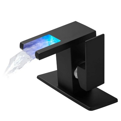 LunaLulink New Waterfall showerhead LED bathroom faucet, single handle bathroom sink sink faucet