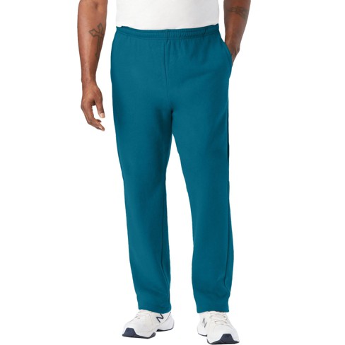 Kingsize Men s Big Tall Fleece Open bottom Sweatpants 7xl Teal Target