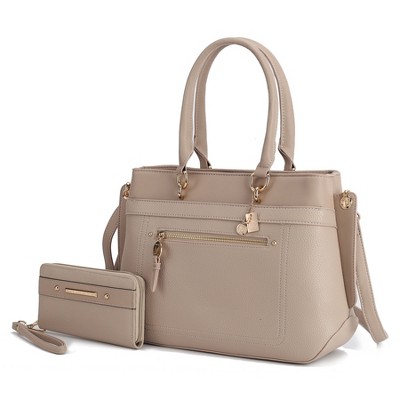 MKF Collection Gardenia Vegan Leather Women’s Tote Bag & Wallet by Mia K