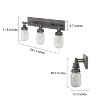 LNC Aries 24.4-in 3-Lights Traditional Jar Vanity  Lights,Brushed Gray with Class Jar - 3 of 4