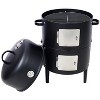 NicBex 16/17" 3-In-1 Steel Charcoal Smoker,2-Tier Vertical BBQ Grill Smoker with Bulit-in Thermometer,Air Vent&2 Access Doors,Idea for Paties,Backyard - 2 of 4
