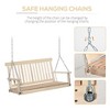 PAGED 2-Person Porch Swing with Slatted Build and Chains,Modern Bench Swing for Patio Backyard,Garden - 4 of 4