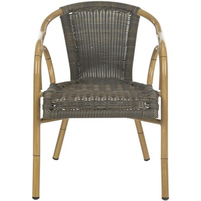 Dagny Brown Wicker and Aluminum Arm Chair Set
