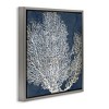 Stupell Industries Sea Coral Ocean Life Silhouette Black Framed Floater Canvas Wall Art - 3 of 4