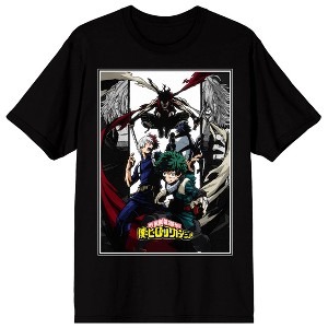 My Hero Academia Todoroki & Deku Key Art Men's Black Crew Neck Short Sleeve T-shirt - 1 of 3