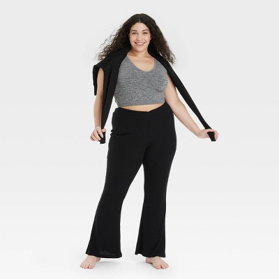 Photo 1 of M Women's Cozy Ribbed Crossover Waistband Flare Legging Pants - Colsie™