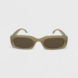 Women's Solid Plastic Rectangle Sunglasses - Wild Fable™