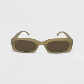 Women's Solid Plastic Rectangle Sunglasses - Wild Fable™ Tan