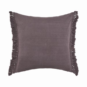 EY Essentials 26" x 26" Lavato Fig Cotton Euro Sham - Machine Washable - 1 of 3