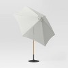 9' Round Outdoor Patio Market Umbrella with Faux Wood Pole - Threshold™ - 3 of 4