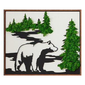 Cesicia Giraffe Metal Art Moss Wall Decor - 1 of 4
