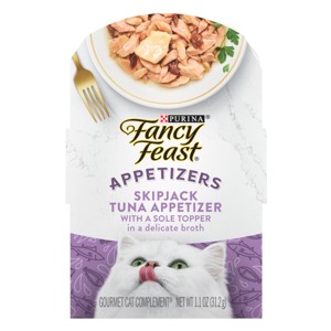 Fancy Feast Skipjack Tuna Flavor Appetizers Wet Cat Food - 1.1oz - 1 of 4
