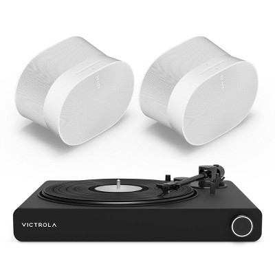 Victrola Stream Onyx Works with Sonos Wireless Turntable with Pair of Sonos Era 300 Wireless Smart Speakers