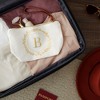 Gold Initial Personalized Makeup Bag for Women, Monogrammed Canvas Cosmetic Pouch (White, 10 x 3 x 6 In) - 2 of 4