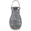 Northlight Woven Iron Pillar Candle Lantern with Glass Hurricane - 18.5" - Gray - 4 of 4