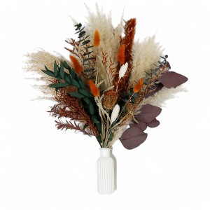 Alilang Dried Floral Bouquet with Pampas Grass, Eucalyptus, and Accents - Beige - 1 of 4