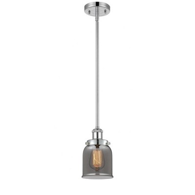 Bell - 1 Light Stem Hung Mini Pendant In Industrial Style-10 Inches Tall and 5 Inches Wide