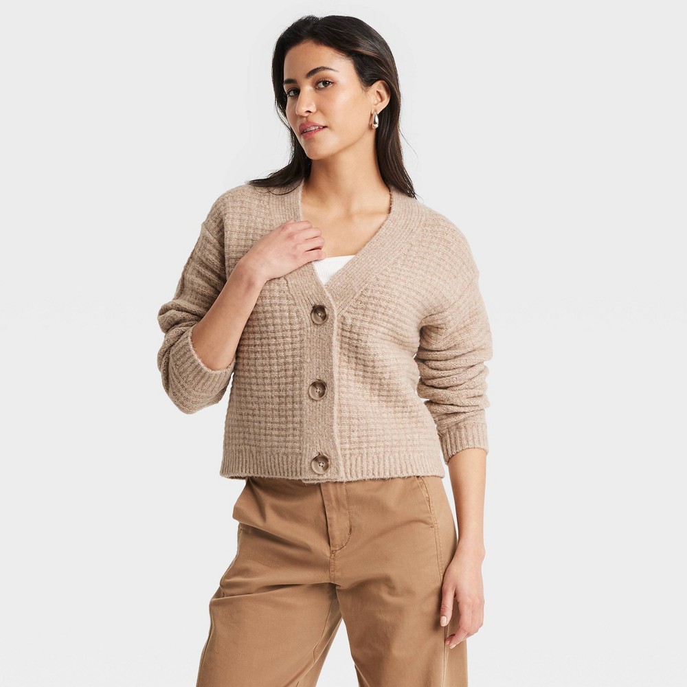 Women Cozy Knit Button-Down Cardigan