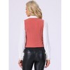 INSPIRE CHIC Women's Steampunk Velvet Sleeveless Button-Down V-Neck Suit Vest - 4 of 4