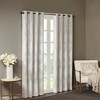 Ogee Knitted Jacquard Curtain Panel, Lucurious Sheen Textured Light Blocking Curtain for Various Decor Styles - 2 of 4