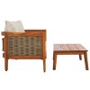 Amanda Bench And Table - Indoor/Outdoor - PAT7090 - Natural/Taupe - Safavieh - 4 of 4