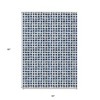 Navy Blue And Ivory Geometric Washable Indoor Outdoor Area Rug - 3 of 4