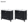 NicBex 30/36/60/72"Bathroom Vanity Set with Ceramic Sink,2 Doors&1 Drawer,Multifunctional Storage Cabinet Combo,4" Faucet Hole(No Faucet) - 3 of 4