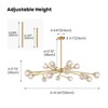 Ludomide Mid-Century Crystal Sputnik Chandelier, Brass Pendant Lighting Sputnik Chandeliers Gold Sputnik Light Fixture 18 Light W47” x H17.7” - 3 of 4