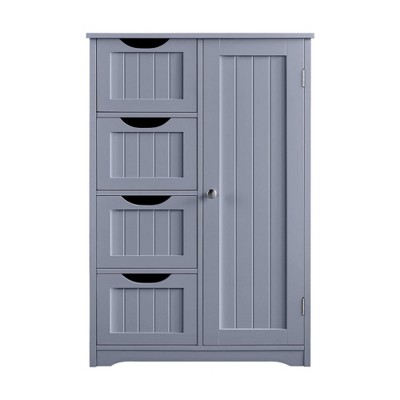 Vtec Trading Grey Wooden Bathroom Floor Cabinet