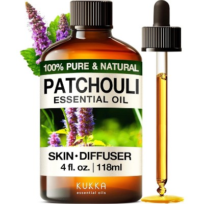 100% Pure & Natural Patchouli Essential Oil (4 Fl Oz / 118 ml)  - KUKKA Patchouli Oil