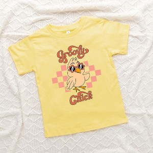 The Juniper Shop Groovy Chick Checkered Toddler Short Sleeve Tee - 1 of 2
