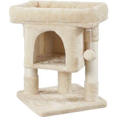 Yaheetech 23.5" Small Cat Tree Condo with Plush Perch