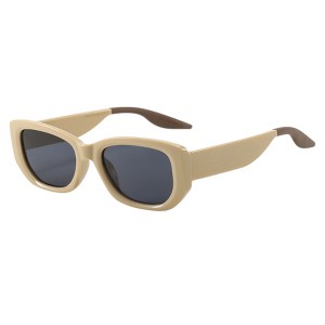 Anna-Kaci Retro Thick Frame Cat Eye Sunglasses with Contrasting Arms and UV400 Protective Lenses - 1 of 2