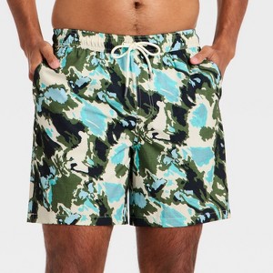 Men's 7'' Swim Trunks with Boxer Brief Liner - Goodfellow & Co™ - 1 of 3