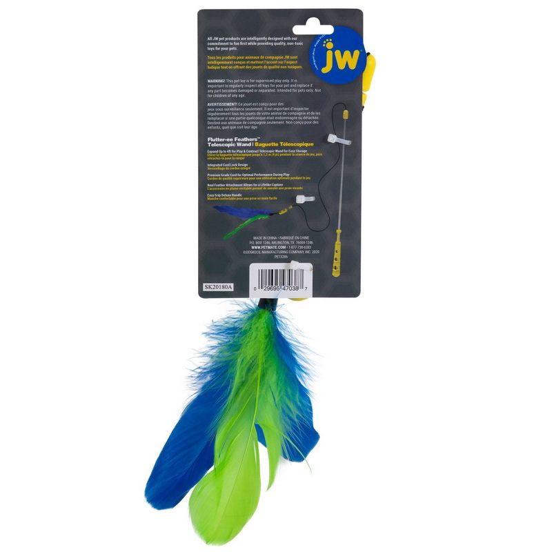 JW Pet Flutter-ee Feathers Telescopic Wand Cat Toy, 5 of 6