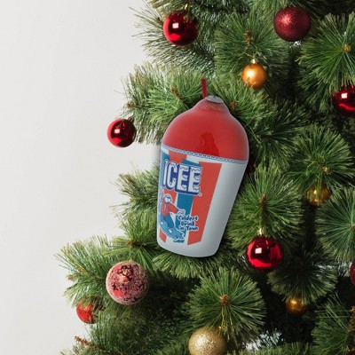 ICEE Cup Red and Blue Plastic Christmas Ornament