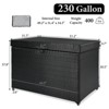 AZL1 Life Concept Utility Storage Bins 230 Gallon Wicker Deck Box Wheels Rattan Storage Bin for Patio Furniture Garden Tools, Black, 51.2"*31.7"*37.8" - 3 of 3