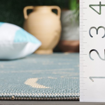 Aqua Elegance Easy-Care Synthetic Indoor/Outdoor Runner Rug, 2'3" x 6'7"