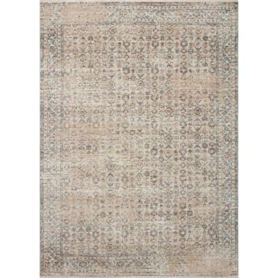 Angela Rose x Loloi Blake Beige, Denim Area Rug 4'-0" x 5'-7" Accent Rug