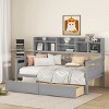 Daybed,Wood Slat Support Daybed Frame With Bedside Shelves And Two Drawers,Daybed Storage,Daybed For Bedroom-Cuddlewood - 2 of 4